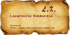 Lazarovits Konkordia névjegykártya